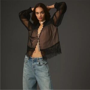 Nwot women’s Anthropologie Victorian lace blouse plus size 3x goth